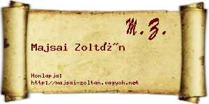 Majsai Zoltán névjegykártya