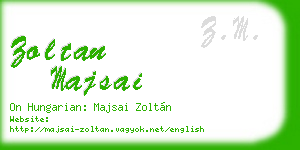 zoltan majsai business card