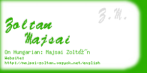 zoltan majsai business card